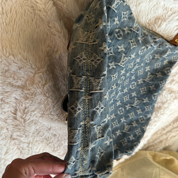 Louis Vuitton | Blue Monogram Denim Baggy GM | Vintage Rare - Picture 11 of 12